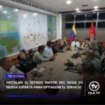Instalan el Estado Mayor del Agua en Nueva Esparta para optimizar el servicio en la entidad

Con el objetivo de trazar una hoja de ruta concreta y consolidar soluciones a corto y mediano plazo para la población neoespartana, este miércoles se llevó a cabo la instalación formal del Estado Mayor del Agua en el estado Nueva Esparta. El encuentro estratégico, desarrollado por instrucciones de la Presidenta (E) de la República, Delcy Rodríguez, estuvo liderado por la gobernadora Marisel Velásquez junto a altas autoridades del gabinete ministerial.
​
​La mesa de trabajo, efectuada en la isla de Margarita, contó con la participación del ministro del Poder Popular de Obras Públicas y vicepresidente sectorial de Obras Públicas y Servicios, Juan José Ramírez Luces, así como del Ing. Carlos Mast Yustiz, ministro del Poder Popular de Atención de las Aguas.

​Durante la jornada, las autoridades evaluaron las acciones prioritarias e inmediatas para estabilizar y optimizar el servicio en la región insular. El plan de acción conjunta entre el Ejecutivo nacional y la gobernación del estado contempla la articulación de esfuerzos técnicos para dar respuesta eficiente a las demandas de las comunidades locales en materia de servicios públicos.

#20May