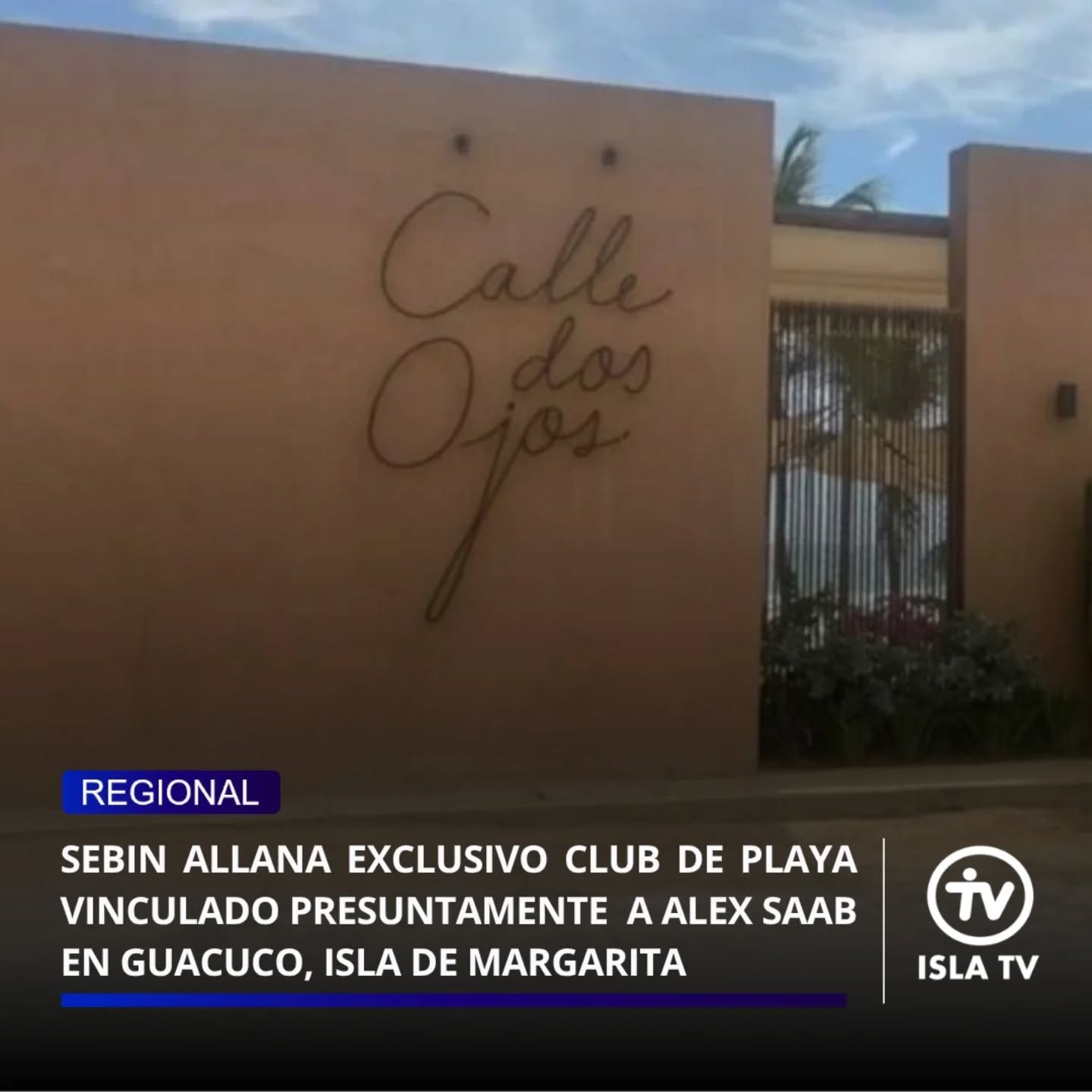 Una comisión del Servicio Bolivariano de Inteligencia Nacional (SEBIN) llevó a cabo un allanamiento la noche del pasado viernes 22 de mayo en las instalaciones del exclusivo club "Calle Dos Ojos", ubicado en playa Guacuco, en la Isla de Margarita.

 Durante el procedimiento, las autoridades arrestaron al gerente y a los encargados del establecimiento.

De acuerdo con fuentes informativas, los empleados operativos fueron puestos en libertad horas más tarde; sin embargo, el gerente de la empresa continúa bajo custodia de los organismos de seguridad. Como consecuencia de la operación, el local comercial ha permanecido completamente cerrado al público.

Según testimonios de los residentes de la zona, el club de playa es propiedad del empresario Alex Saab y de sus hijos. Este operativo coincide con la reciente detención de Saab en territorio venezolano y su posterior extradición a los Estados Unidos el pasado 17 de mayo, país donde enfrenta cargos ante la justicia federal por presunto lavado de dinero.