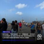 Empresa Trapismar y familias civiles coordinan el rescate de casi 100 estudiantes y jóvenes margariteños tras el sismo

En medio de la emergencia nacional provocada por el reciente evento telúrico, una luz de esperanza y profunda solidaridad se encendió para la entidad insular. Un contingente de casi 100 estudiantes y jivenes neoespartanos, que se encontraban en situación de extrema vulnerabilidad en la región central del país, ya se encuentra de retorno a sus hogares gracias a un despliegue logístico privado y comunitario de carácter inmediato.

Al conocerse el nivel de afectación y el número de muchachos varados, la empresa procesadora de pescado Trapismar activó un plan de contingencia urgente. El equipo de la compañía, liderado por Reinaldo Ruiz, Eulalio Rodríguez y Mariana Rodríguez, coordinó el envío directo de tres camiones de transporte desde Margarita hacia la capital de la República para concentrar y resguardar a los estudiantes quienes habían perdido sus documentos y pertenencias en las inmediaciones de un estadio durante una práctica de banda.

los jóvenes pertenecientes en su gran mayoría al municipio Tubores y otras zonas de Nueva Esparta se encontraban en Caracas y La Guaira cumpliendo con una práctica de banda musical en las inmediaciones de un estadio cuando los sorprendió el fuerte temblor, quedando atrapados en el sitio, sin pertenencias ni documentación.