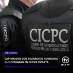 Capturados dos peligrosos homicidas que operaban en Nueva Esparta 
 
Un extenso trabajo técnico – científico realizado por funcionarios de la Coordinación de Investigaciones de Delitos Contra las Personas de la Delegación Municipal Porlamar, realizaron las investigaciones correspondientes al homicidio de José Miguel Bermúdez Romero (32), ocurrido el pasado 27 de octubre del 2025, en el sector Villa Zoita, municipio García, estado Nueva Esparta, logrando la detención de dos criminales involucrados en el hecho.
 
Los detenidos fueron identificados como: Anthony Jesús Carreño Cova (30), solicitado por homicidio y, Jesús Gabriel Ávila Malavé (27), quienes junto a Albenis José Salazar Marcano (26), apodado El Mono y, Ricardo José Cedeño Vizcaíno (34), apodado Ricky, estos dos aún por detener; motivado al control delictivo de la zona, por lo que le dispararon en reiteradas oportunidades, asimismo, se encuentran investigados en los homicidios de Alejandro José Acosta Zapata, Yonis Euseb Rojas Tortilla quienes pertenecían a una organización hamponil rival, los cuales también se dedicaban a la distribución de sustancias estupefacientes y psicotrópicas.
 
Por lo que fueron puestos a la orden del Ministerio Público.

@douglasricovzla
